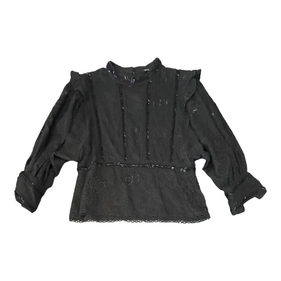 Love Sam Lucy in the Sky Black Eyelet Lace Blouse - Picture 3 of 6